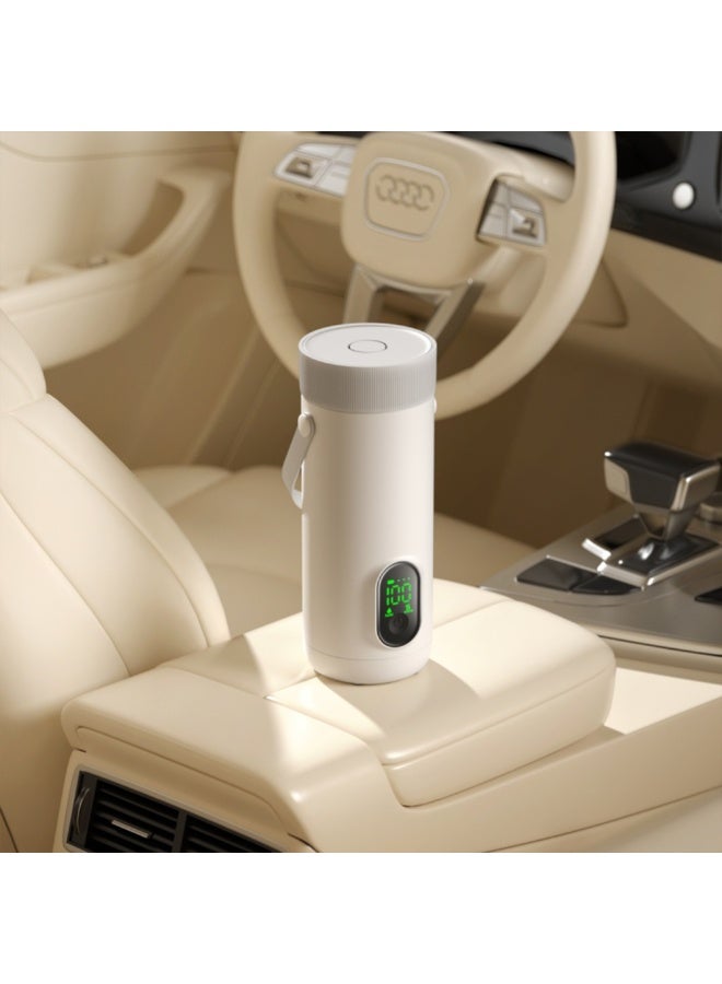 VVU&CCO Travel Electric Kettle – Adjustable 45–100°C, 350mL Rechargeable Water Boiler with 27000mAh Battery, Fast Boil, 4-in-1 Heating & 12H Insulation, Stainless Steel, Portable for Camping & Office - Image 3