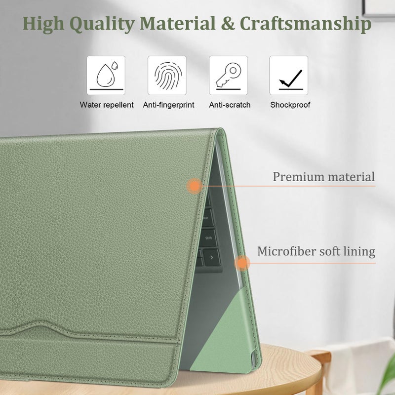 Fintie حافظة فنتي لجهاز مايكروسوفت سيرفيس لابتوب 7 بحجم 13.8 بوصة (الموديل: 2036)، 13.5 بوصة سيرفيس لابتوب 6/5/4/3/2 (الموديل: 1951/1868/1958/1950/1867/1769) - غلاف كتاب فوليو مع جيب كبير، حكيم - Image 2