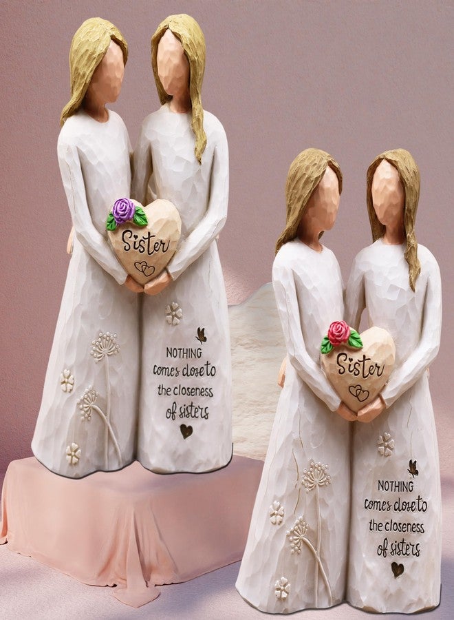 BORLESTA Christmas Birthday Gifts for Sister, Friend - Sister Birthday Gifts for Women Friendship, Big Sister Gift for Girls, Friend, Friendship Gift - Hand-Painted Figure (Purple Flower) - Image 4