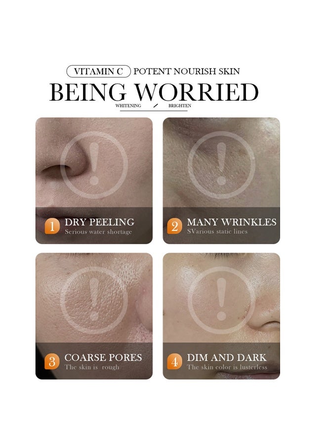 BIOAQUA Vitamin C  Potent Nourish Skin White Plain Makeup Cream，White Facial CreamFace Moisturizing Creamy Orange Extract Skincare 50g - Image 5