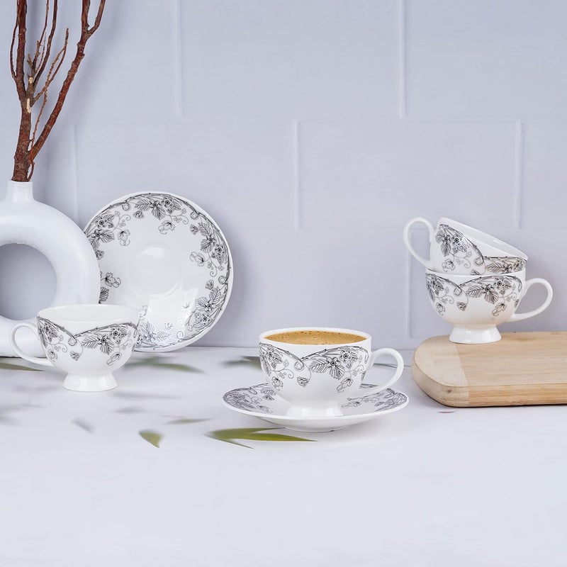 Dandy lines England by DATA Dandy Lines Yana Platinum Garden Cups Saucers 53034 Pack of 12 - Image 5