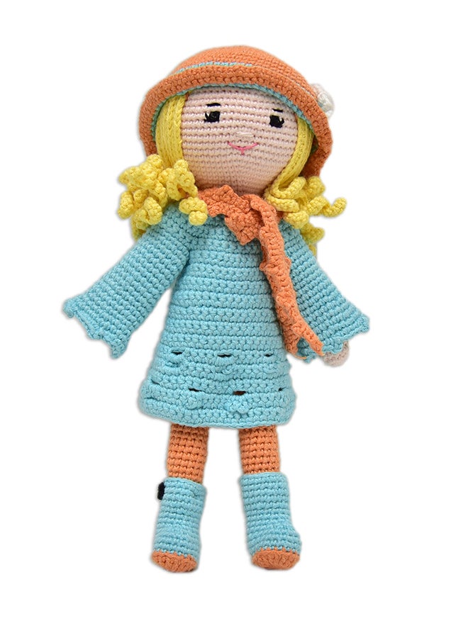 Happy Threads Handmade Crocheted Adorable Grace Doll (15 inches) – Multicolour | Crochet Toys | Child Safe | for Babies 6 Months & Above | Dolls for Boys/Girls| For Birthday Gift | Decorative Items for Room - Image 1