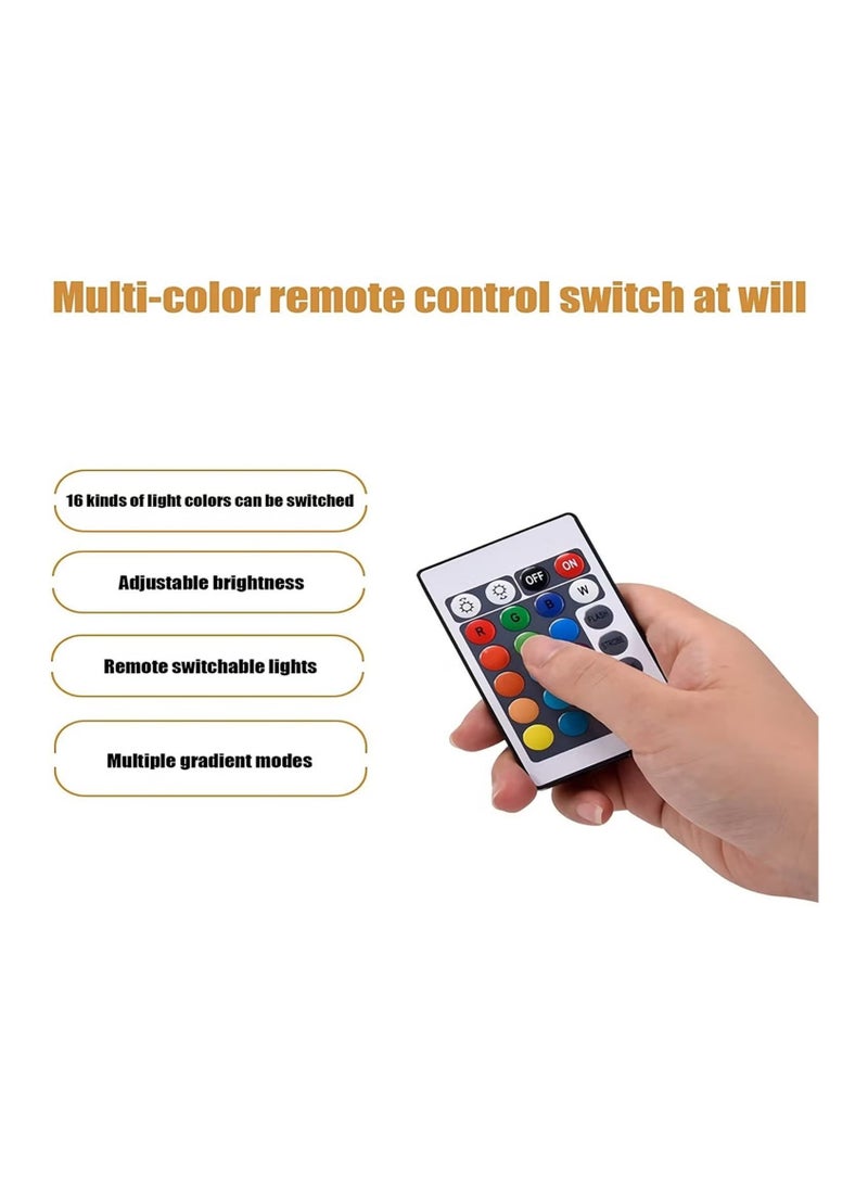 Raxoom Diamond Crystal Desk Lamp, Creative Spain Romantic Rose Multicolour Touch Remote Control LED Lamp - Image 3