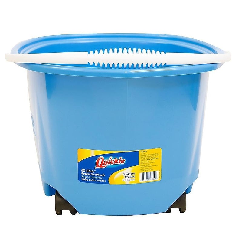 Quickie EzGlide Bucket On Wheels 5 Qt Blue 20000ZQK  1 Each