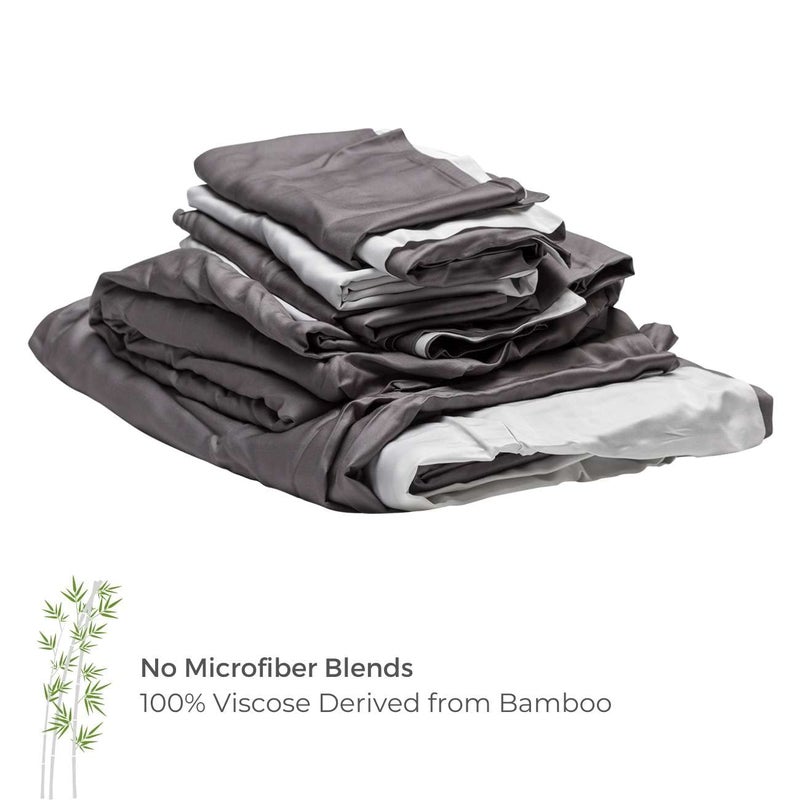 Wooflinen Wooflinen Modern 100% Viscose Derived from Bamboo Sheets 6pc Queen - Duvet Cover Set + Sheet Set - Breathtakingly Soft  - Image 2