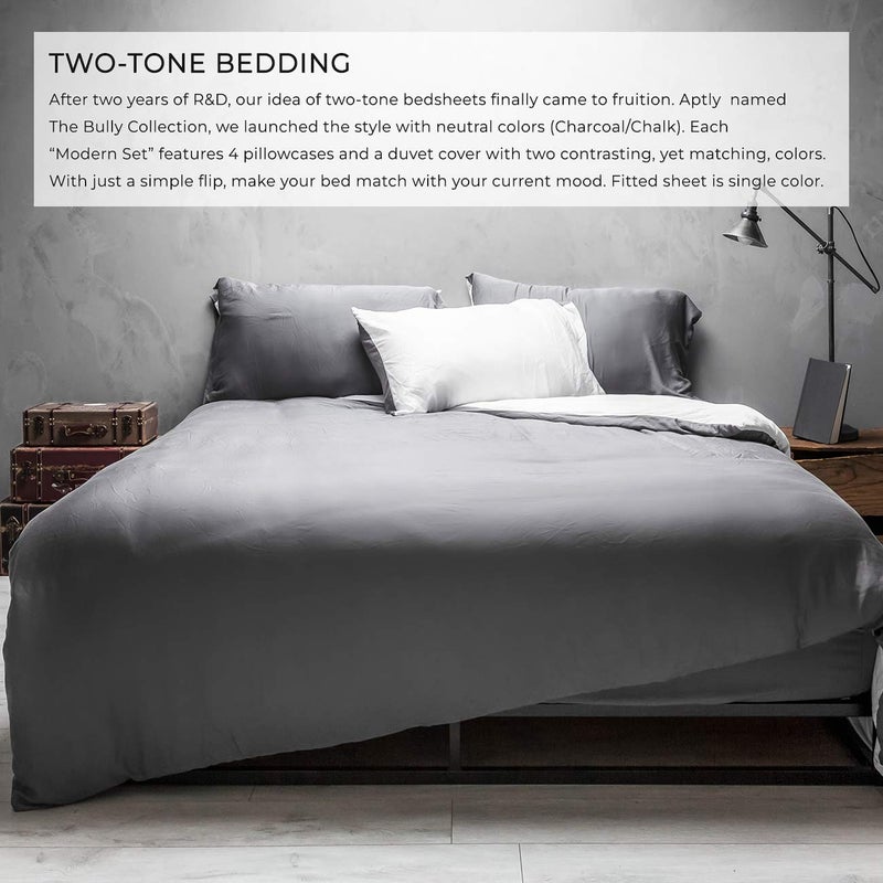 Wooflinen Wooflinen Modern 100% Viscose Derived from Bamboo Sheets 6pc Queen - Duvet Cover Set + Sheet Set - Breathtakingly Soft  - Image 3