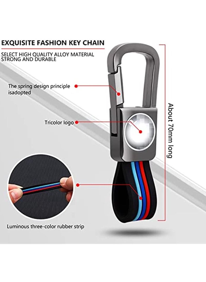 OIMG Cover Case Keychain Metal Shell Cover Compatible With BMW 1 3 4 5 6 7 Series X3 X4 M5 M6 GT3 GT5 Short Buckle Gunmetal  - Image 3