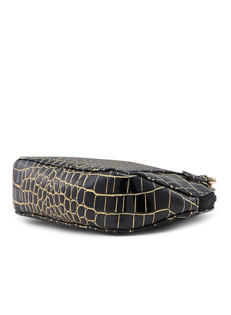 Caprese Miranda Sling Bag, Black-Small | Stylish Handbag for Women with Animal Print | Adjustable Strap & Spacious Interiors | Perfect Ladies Purse for Carrying Everyday Essentials & Travel - Image 5