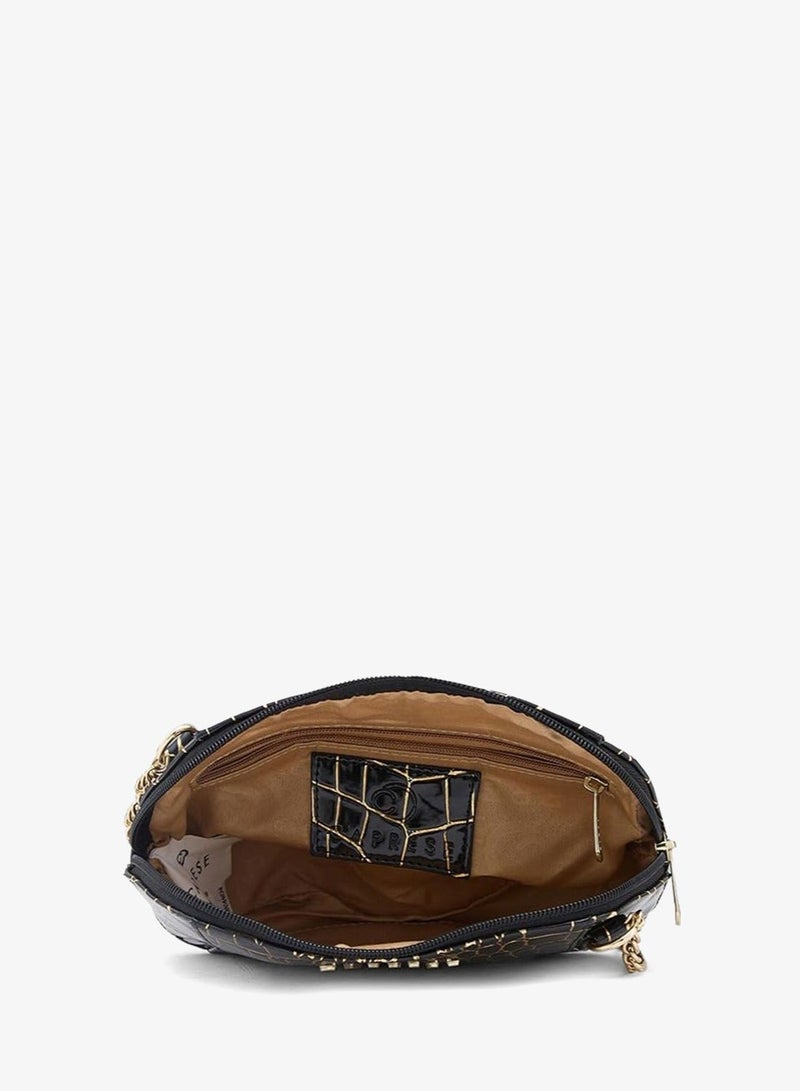 Caprese Miranda Sling Bag, Black-Small | Stylish Handbag for Women with Animal Print | Adjustable Strap & Spacious Interiors | Perfect Ladies Purse for Carrying Everyday Essentials & Travel - Image 3