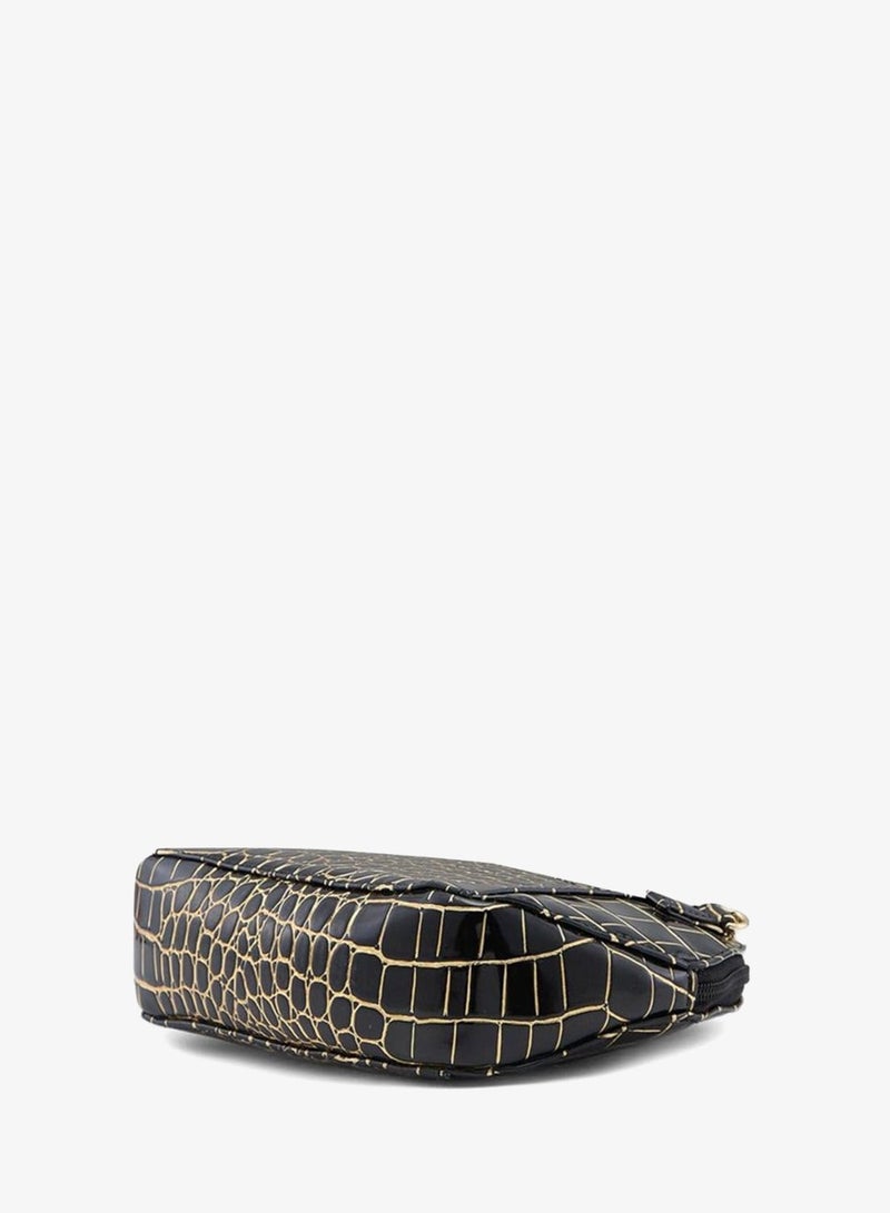 Caprese Miranda Sling Bag, Black-Small | Stylish Handbag for Women with Animal Print | Adjustable Strap & Spacious Interiors | Perfect Ladies Purse for Carrying Everyday Essentials & Travel - Image 5