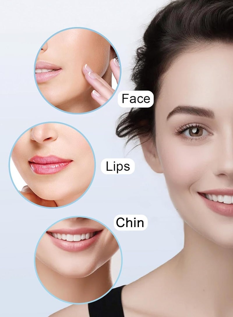 إزالة شعر الوجه الكهربائية للنساء، ماكينة حلاقة الوجه والشفاه بدون ألم، لون الخوخ، بحجم أحمر الشفاه تتضمن ضوءًا ورأسًا بديلًا واحدًا - Image 2