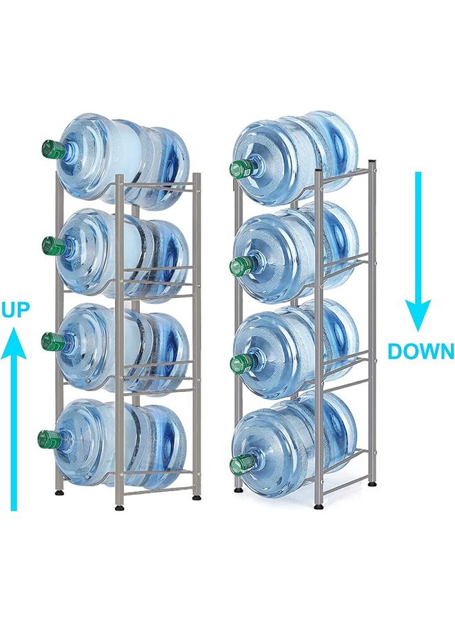 Water Bottle Holder Cooler Jug Rack  4 Ties,5 Gallon Water Bottle Storage Rack Detachable Heavy Duty Chrome Water Bottle Cabby Rack Caddy Carrier - Image 4