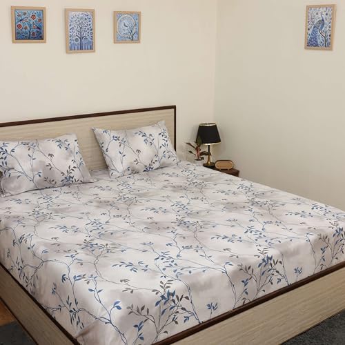 Bhoomi Impex Natural Nature Double Bed Bedsheet Set - Soft & Breathable Microfiber, Wrinkle-Free & Skin-Friendly, Includes 2 Pillow Covers, Ideal for Daily Use & Gifting - Image 2