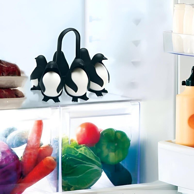 Kitchen Storage - Cute Penguin-Shaped Egg Holder for Boiled Eggs, 3-in-1 Rotating Organizer, Food Prep, and Cooking Convenience for Modern Kitchens - Image 5