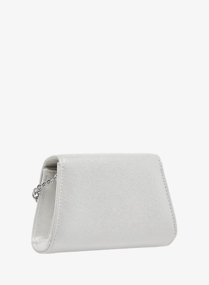 Celeste WHITE Bow Embellished Crossbody Bag with Chain Strap for Women | Best Price UAE