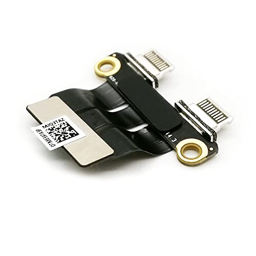 Nockchawon DC Power Jack I/O USB-C Board Flex Cable Replacement for MacBook Pro 13" 15" 16" A1989 A1990 A2141 A2159 A2251 A2289 A2338 820-01646-02,01646-A,820-01161-04（Mid 2018-2020） - Image 2