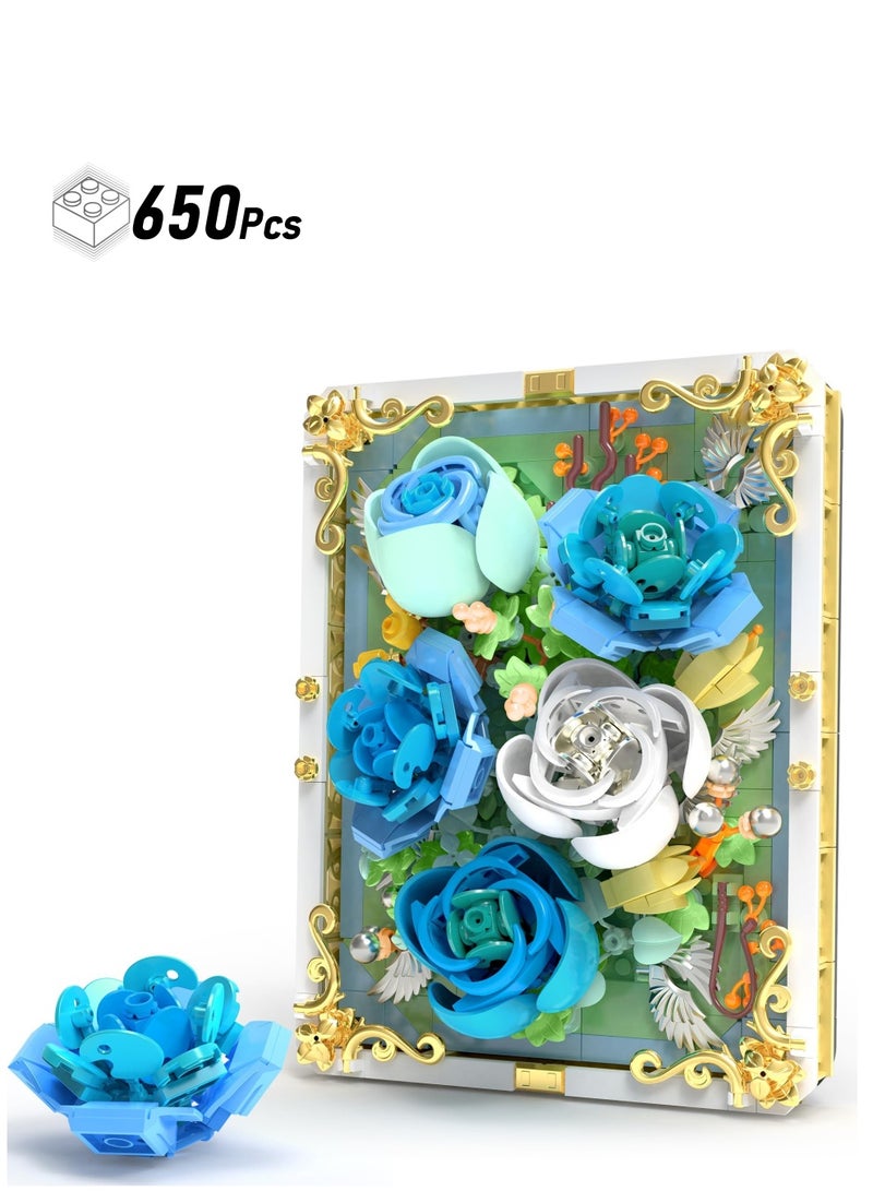 Excefore Flowers Toys Building Sets for Adults, Home Office Décor Flower Frame Art Wall Building Toys, Mother's Day, or Valentines Day Gifts Idea for Adults and Kids  - Image 1
