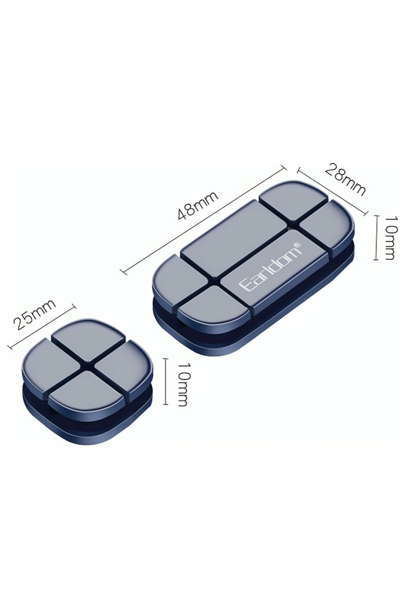 Earldom ET-EH81 Cable Clip Organizer For Cables, USB cords, HDMI cables, and Headphone wires - Red - Image 5