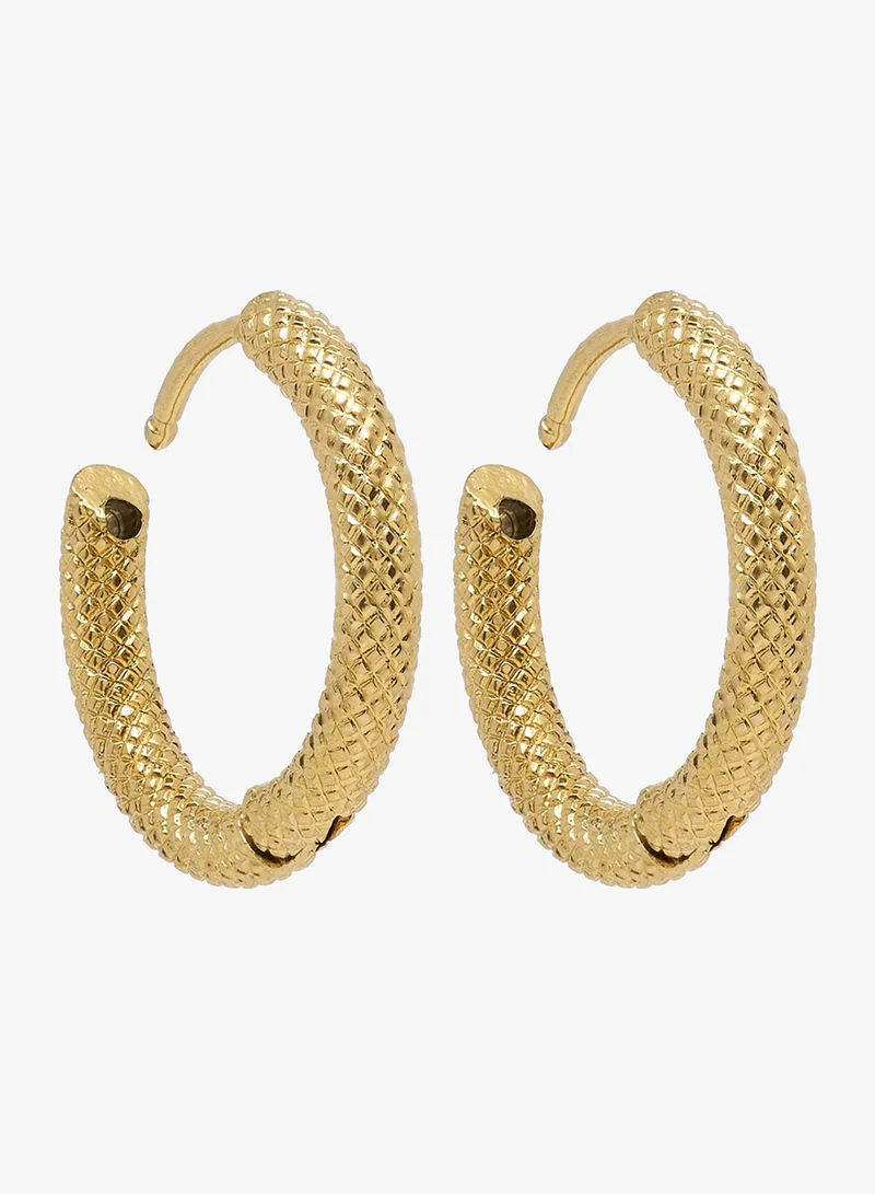 Textured Hoop Earrings