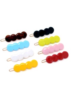 Parcelona Parcelona French Circle Scallop Small 1 12 Celluloid Hair Slide Clips Women Hair Accessories Made in France8 Pcs 