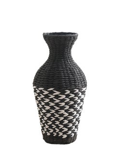 Black paper and white paper diagonal vase