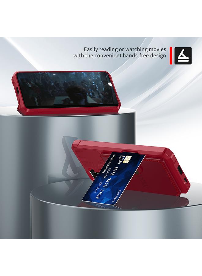 اس-توب جراب لهاتف Samsung Galaxy S21 FE 5G محفظة مغناطيسية وحقيبة بطاقات وحافظة هاتف جلدية - Image 3