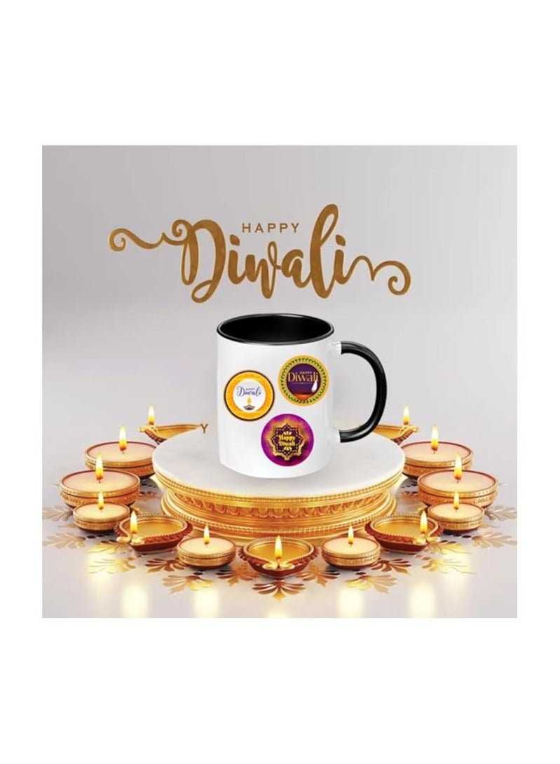 PRINTSHOP4ME Happy Diwali Vinyl Sticker-Diwali Decoration Multicolor-Diwali Party Essentials-Celebrate The Festival Of Lights With Our Festive Party Supplies - Image 3