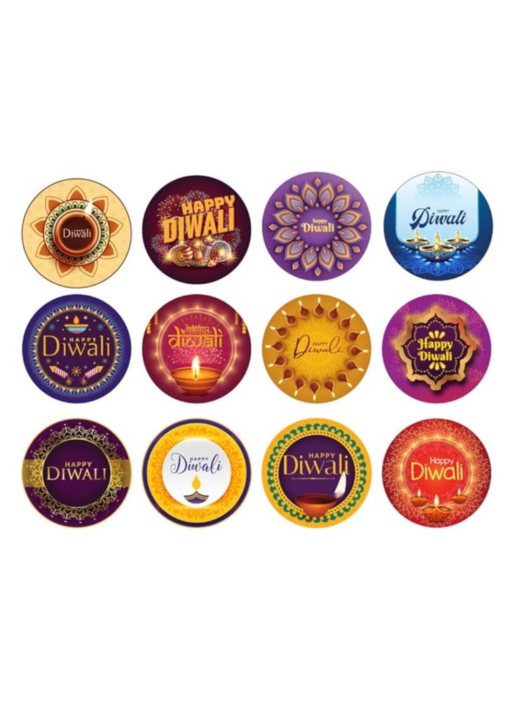PRINTSHOP4ME Happy Diwali Vinyl Sticker-Diwali Decoration Multicolor-Diwali Party Essentials-Celebrate The Festival Of Lights With Our Festive Party Supplies - Image 1