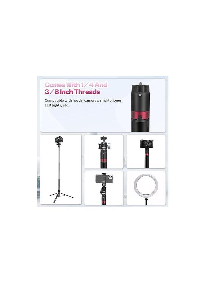 Ulanzi - ULANZI AT-01 Extendable Light Stand Tripod, 59" Portable Vlog Camera Tripod Stand, Aluminum Camera Tripod for Camera Video Light Smartphone, Lightweight for Travel - Image 1