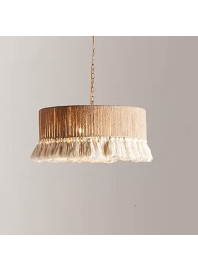 Makank Shop Boho Chandelier - Beige - 27 X 50 X 50 - Includes All Accessories Without Light Bulbs - Makan Shop