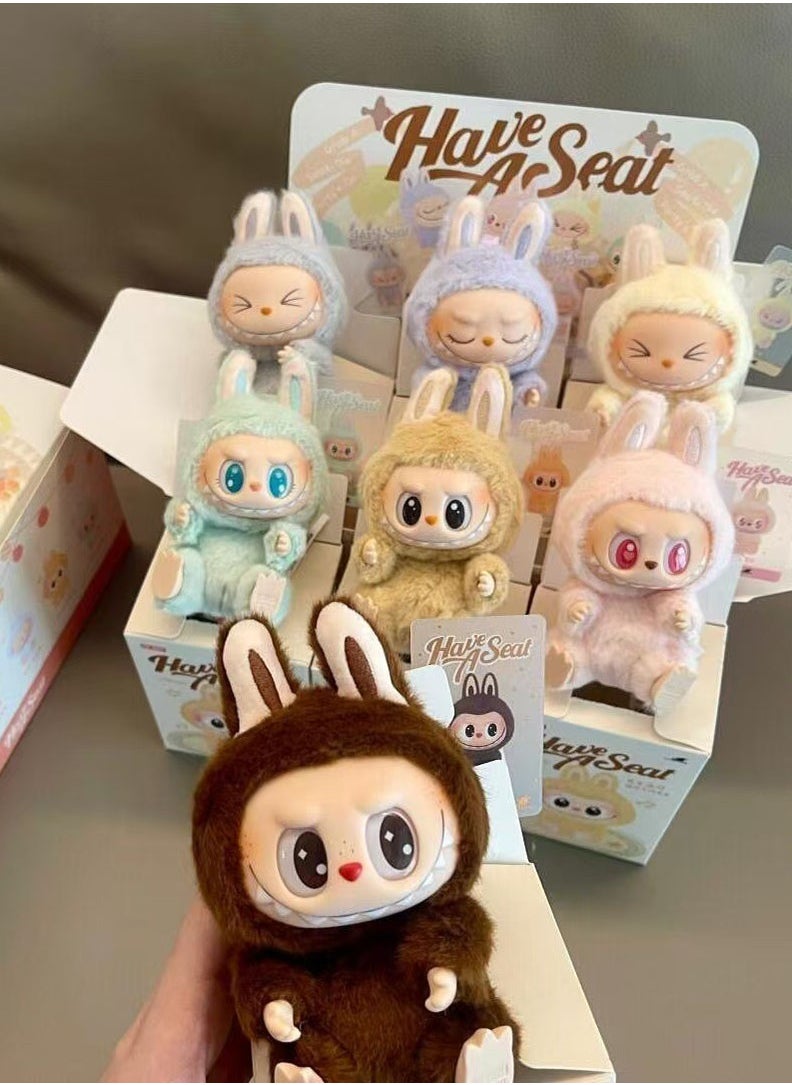 null - Labubu Second-Generation Sit-Down Party Series Pop Mart blind box Collectible Toy Art - SINGLE BOX Assorted (1PC only) - Image 1