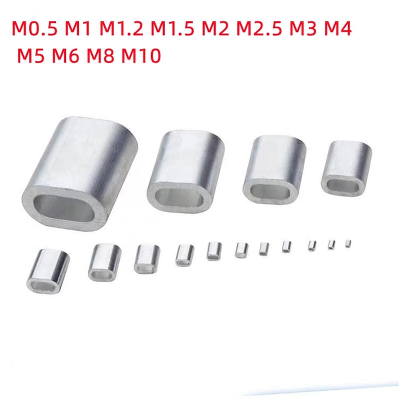 أسلاك وحبال من الألمنيوم مع أغلفة مقاس M0.5، M1.0، M2، M3، M12، وأدوات لربط الكابلات وأغلفة للضغط (M8 - 10 قطعة) - Image 2