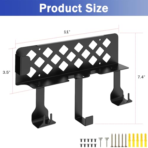 appacare Wall Mount Bracket Compatible for PS4 Slim,PS4 Slim Wall Mount Holder with Detachable 2 Controller Holder & Headphone Hanger,Mount on The Wall or The Back of The TV - Image 2