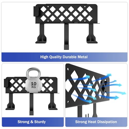 appacare Wall Mount Bracket Compatible for PS4 Slim,PS4 Slim Wall Mount Holder with Detachable 2 Controller Holder & Headphone Hanger,Mount on The Wall or The Back of The TV - Image 4