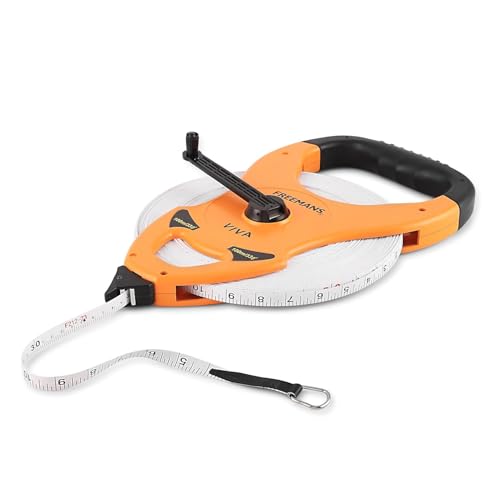 FREEMANS Viva Open Reel 100m:13mm Fibreglass Measuring tape - 100m/330ft With Unbreakable ABS case || Double Side Printing || Long and Durable Winding Handle For Easy Retraction and Steel End Hook - Image 2