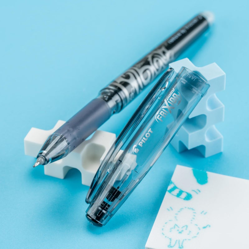 Pilot, FriXion Point Erasable & Refillable Gel Ink Pens, Extra Fine Point 0.5 mm, Pack of 3, Black - Image 2