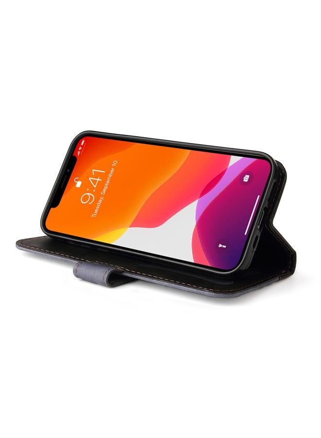 S-TOP Case For iPhone 13 Business Stitching-Color Horizontal Flip PU Leather Case with Holder & Card Slots & Photo Frame - Image 5