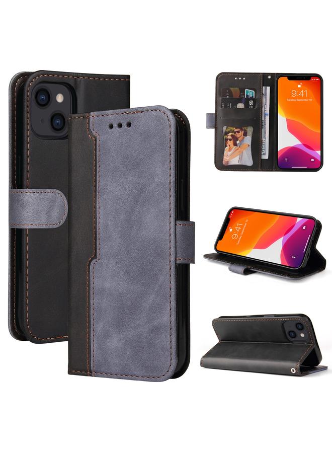 S-TOP Case For iPhone 13 Business Stitching-Color Horizontal Flip PU Leather Case with Holder & Card Slots & Photo Frame - Image 1