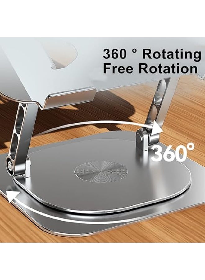 Laptop Stand with Cooling Fan – 360° Rotating & Adjustable Height Stand for 10–17" Laptops – Quiet Fan & Ergonomic Daily Use - Image 5