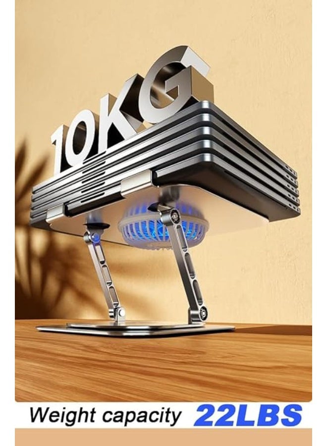 Laptop Stand with Cooling Fan – 360° Rotating & Adjustable Height Stand for 10–17" Laptops – Quiet Fan & Ergonomic Daily Use - Image 3