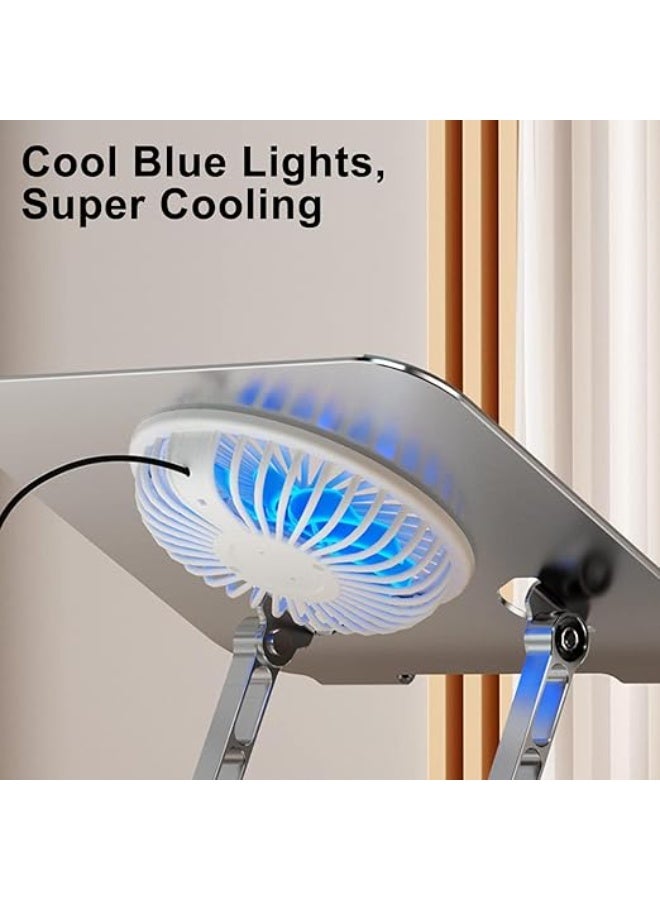 Laptop Stand with Cooling Fan – 360° Rotating & Adjustable Height Stand for 10–17" Laptops – Quiet Fan & Ergonomic Daily Use - Image 2