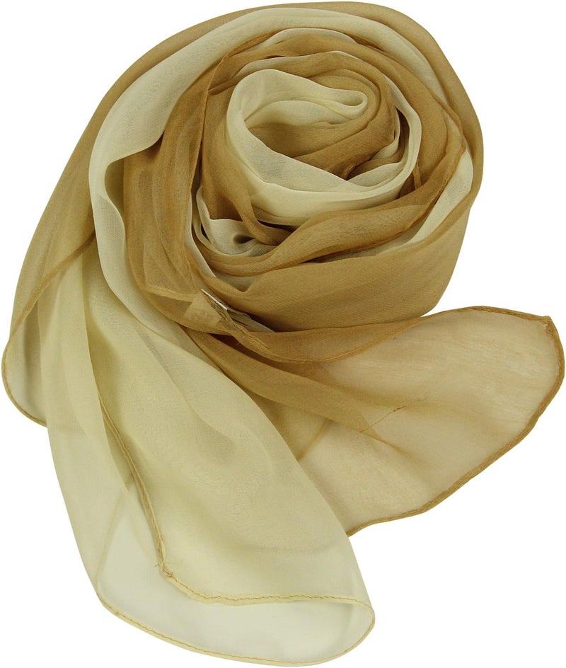 PANTONIGHT Long Chiffon Sheer Scarf Gradient Shaded Colors Lightweight Scarf For Womens - Image 2