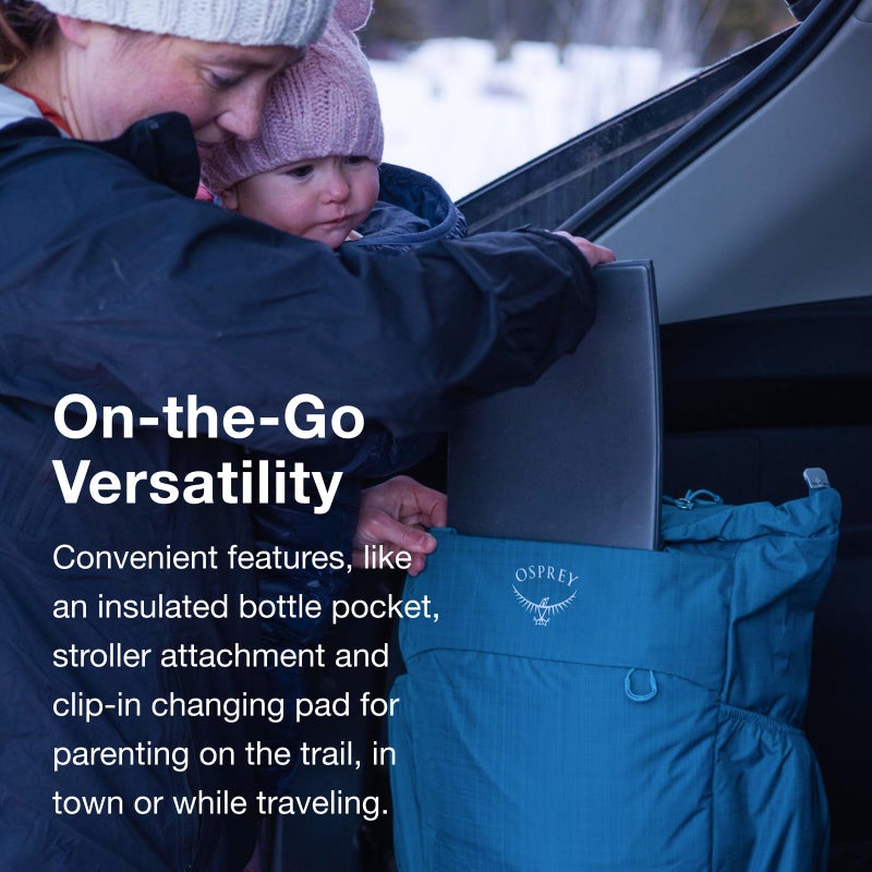 Osprey Poco Baby Changing Tote - Travel Diaper Bag with Changing Pad, Deep Peyto - Image 5