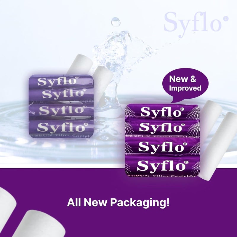 SYFLO Spun Filter Cartridge I 5 Micron 10" PP Spun Filter Candle Compatible for All Type RO Water Purifiers 10 inch Pre Filter Housing (4)  - Image 2