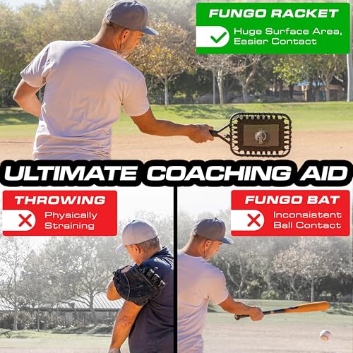 GoSports Fungo Baseball Racket for Fly Balls Grounders and Line Drives Baseball and Softball Training Equipment for Coaches and Parents - Image 3