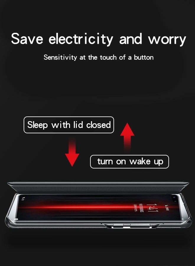 GROIC Compatible with Huawei Mate 50 Pro 6.74" Flip Phone Case Magnetic Closure, Viewing Windows and Stand Function Wallet Flip Cover Pouch PU Leather Flip Phone Case - Image 3