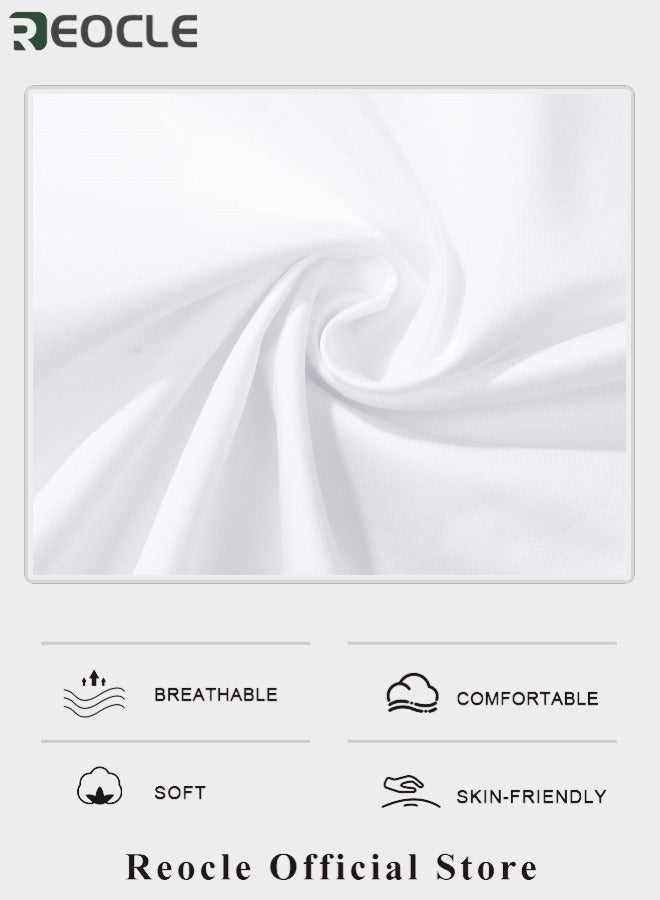 REOCLE Women's 2 PCS Cotton Linen Set Comfortable and Breathable Retro Outfits Button Down Long Sleeve Shirt and High Waist Wide Leg Pants Set - Image 3