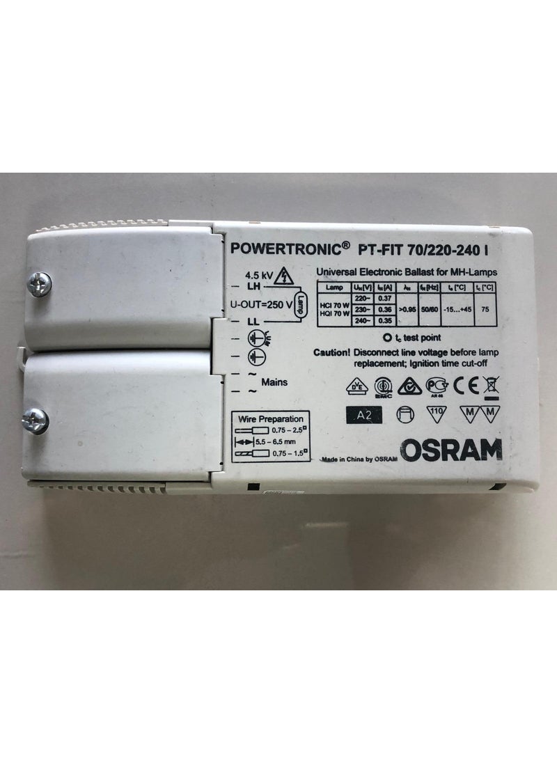 Osram Metal Halide Electronic Ballast Powertronic Pt-Fıt 70W/220-240 I  - Image 1