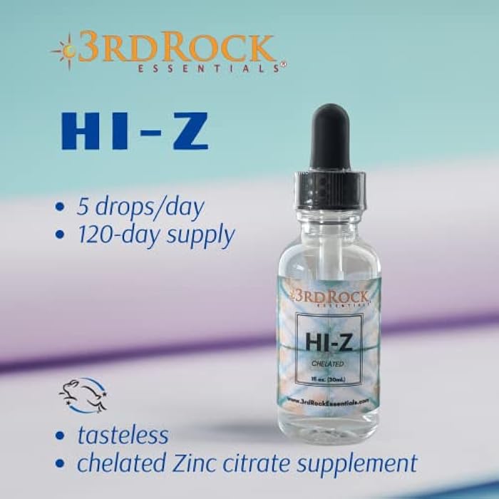 3rd Rock Essentials | HI-Z Zinc Immune Support Supplement | All Natural Liquid Zinc Supplement Dietary Supplement | All Natural Personal Care (1 fl oz | 120 Servings) - Image 2