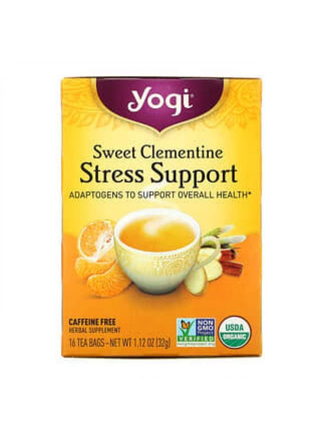 Yogi Tea, Stress Support, Sweet Clementine, Caffeine Free, 16 Tea Bags, 1.12 oz (32 g) - pzsku/ZD7EFE7811B1CBDB43FA5Z/45/_/1652349764/406f3647-31be-442b-8bc8-2683d50bcfdf